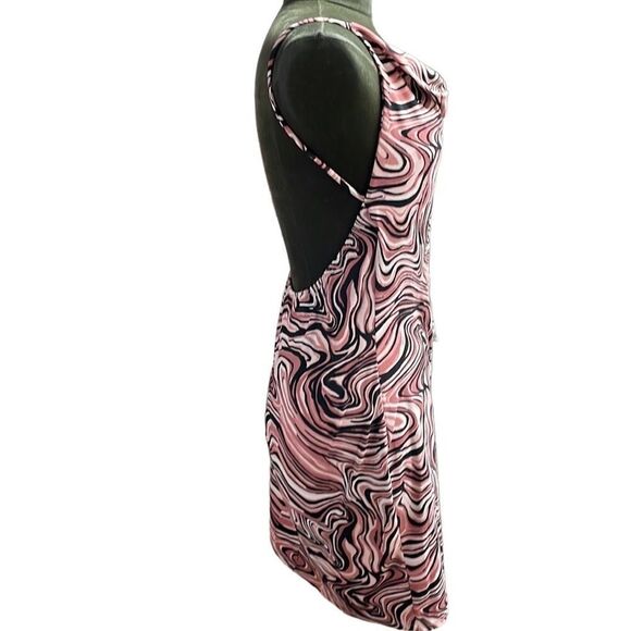 WEAREVER Womens Spaghetti Strap BodyCon Mini Dress Swirl Design Size XL - Picture 3 of 7
